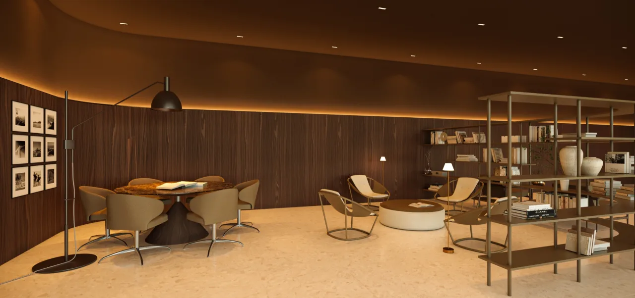 Lobby e biblioteca